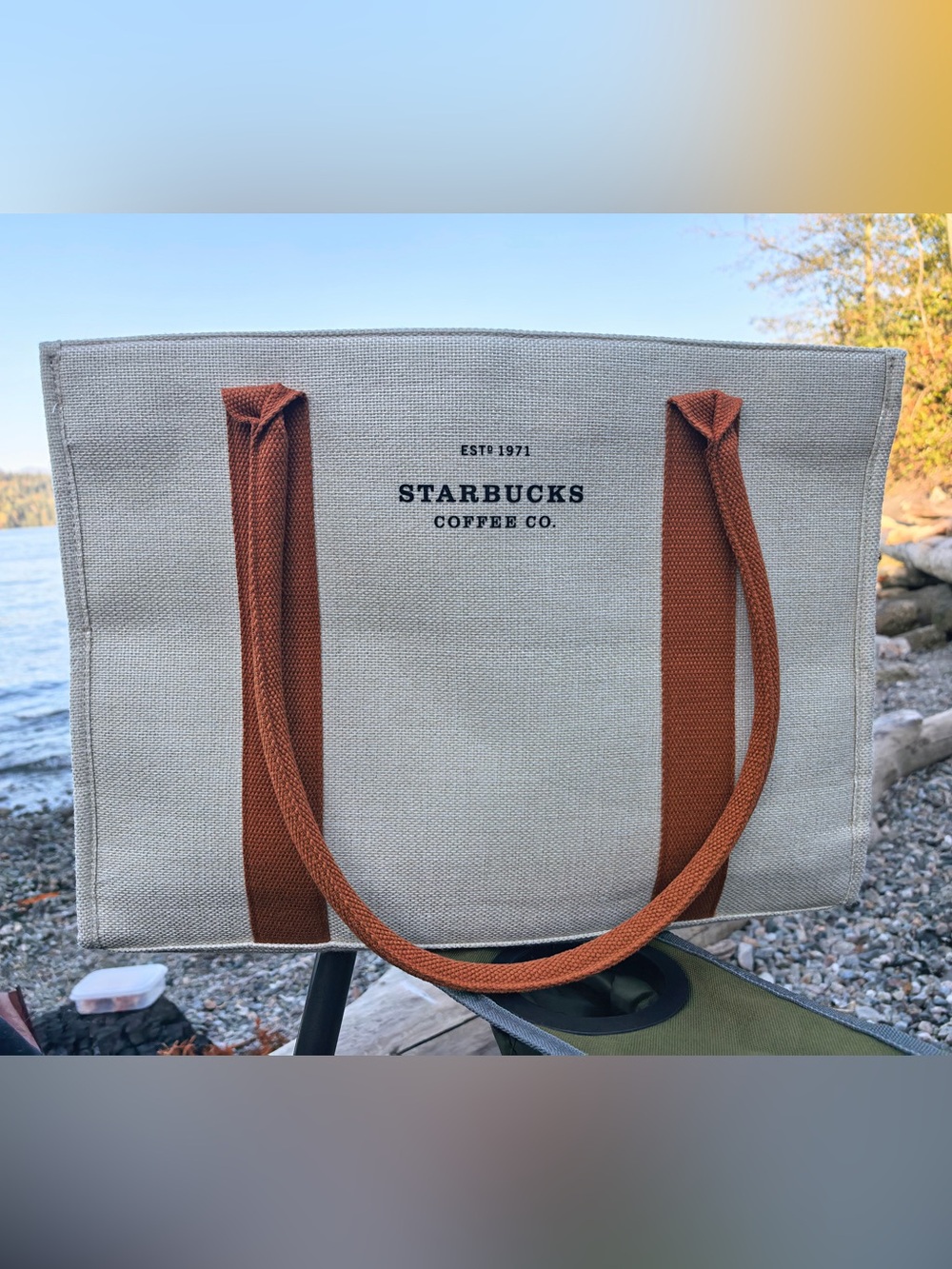 Starbucks Canvas Messenger Tote Bag